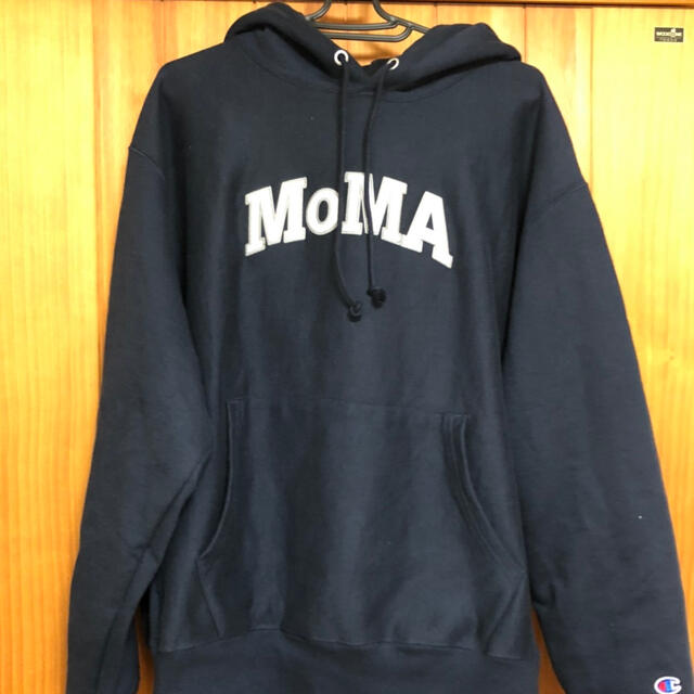 MoMA moma モマ　Champion チャンピオン　パーカー　ネイビー　L