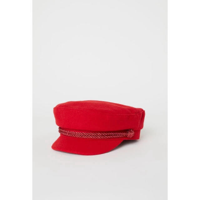 H&M(エイチアンドエム)のキャスケット　レッド　 レディースの帽子(キャスケット)の商品写真