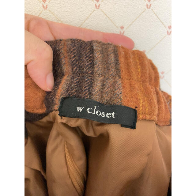 w closet(ダブルクローゼット)のウールチェックスカート レディースのスカート(ロングスカート)の商品写真