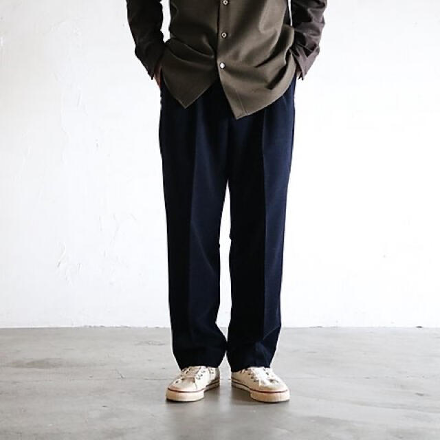 COMOLI - 山内 ウールカシミヤコーデュロイ パンツ 2 ネイビーの通販