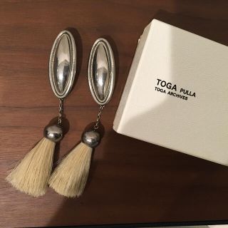 トーガ(TOGA)のtoga メタルピース イヤリング フリンジ ピアス トーガ(イヤリング)