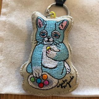 【新品】ヒグチユウコ☆にゃんこ　刺繍キーホルダー(キャラクターグッズ)