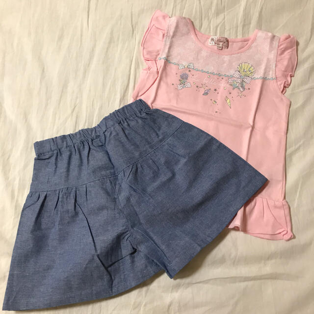 motherways(マザウェイズ)のマザウェイズ  110 セット　ピンク　パンツ キッズ/ベビー/マタニティのキッズ服女の子用(90cm~)(Tシャツ/カットソー)の商品写真