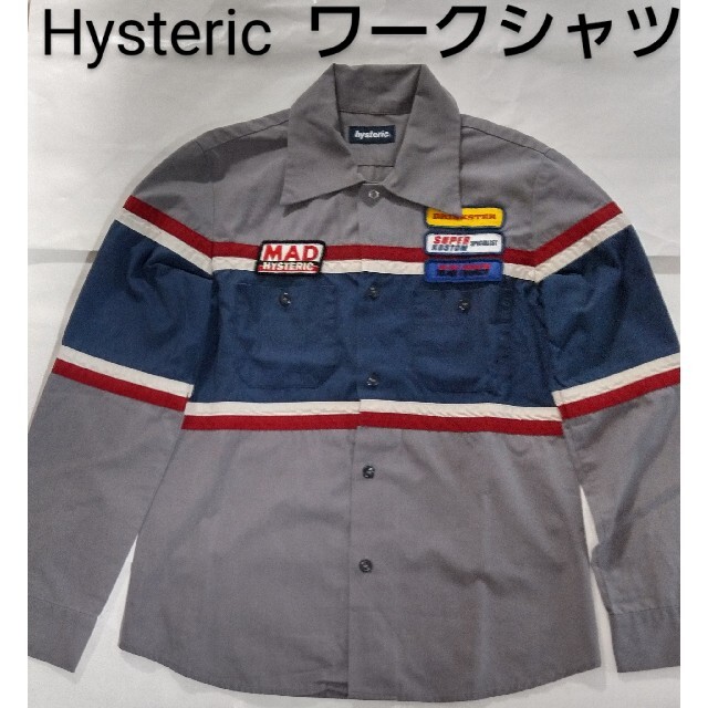 90s 旧タグ Hysteric glamour◆ワークシャツ/ワッペン付/長袖