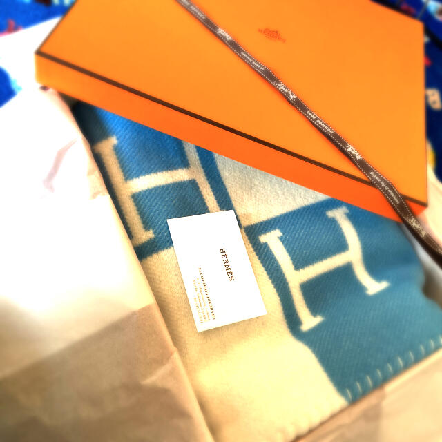 Hermes(エルメス)のHERMES ブランケット　ミント様専用 キッズ/ベビー/マタニティのこども用ファッション小物(おくるみ/ブランケット)の商品写真