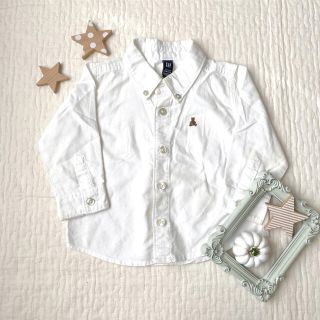 ベビーギャップ(babyGAP)のbabyGap 白 シャツ ブラウス 12-18m(シャツ/カットソー)