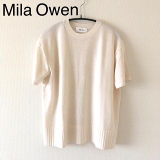 ミラオーウェン(Mila Owen)のmila owen ミラオーウェン 半袖ニット 春ニット ウール100%(ニット/セーター)