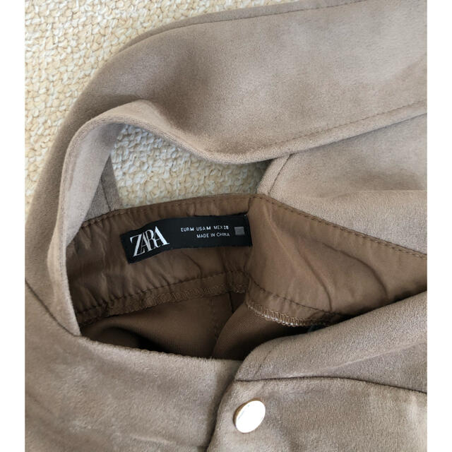 ZARA(ザラ)の専用 ザラ ZARA フェイクスエード スカート ワンピース M 値下げ レディースのスカート(ひざ丈スカート)の商品写真