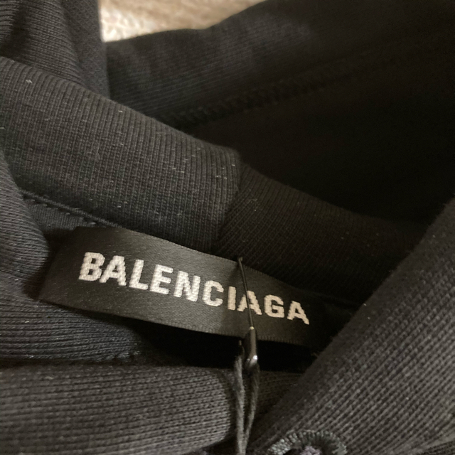 Balenciaga フーディー ロゴパーカー　超美品　Sサイズブラック