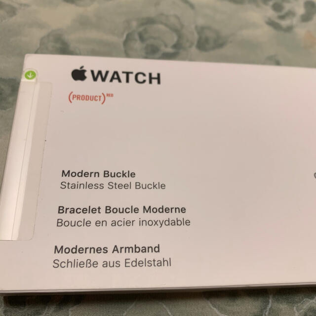 Apple Watch(アップルウォッチ)の新品 Apple Watch 38/40mm用 モダンバックル Red Sサイズ メンズの時計(レザーベルト)の商品写真