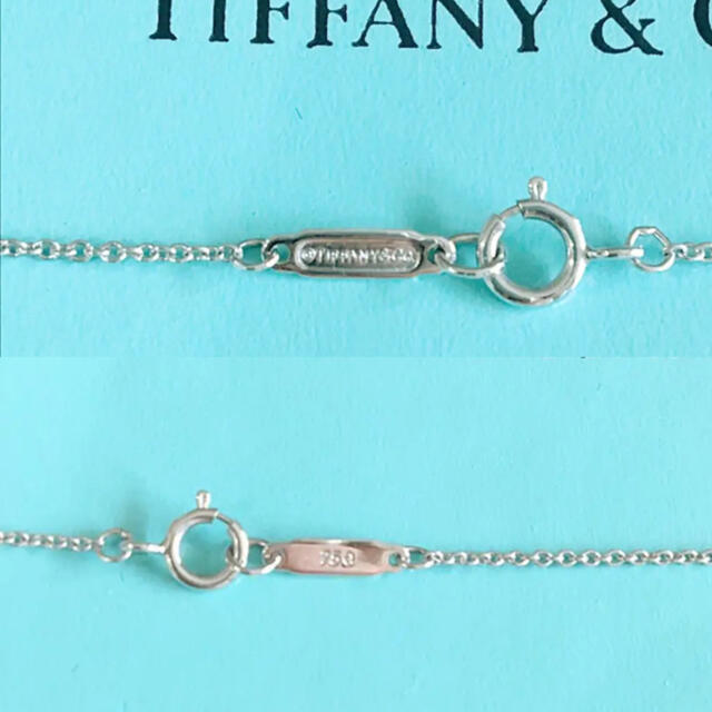 専用☆Tiffany メトロ ピースマークK18 WG ダイヤモンド ネックレス約8mm付属品