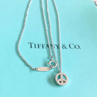 希少TIFFANY\u0026Co.ティファニーピースマークダイヤモンドWGネックレス