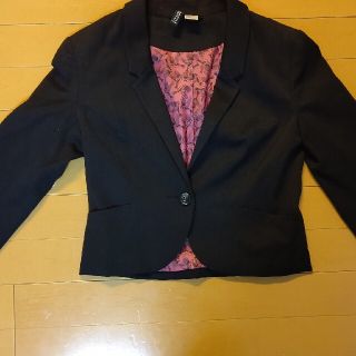 H&M 黒 ショート丈 ジャケット