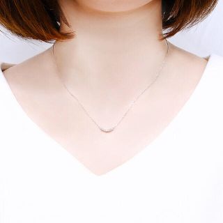 ジュエリーツツミ(JEWELRY TSUTSUMI)の【TSUTSUMI】K10WGダイヤモンドプラチナネックレス(ネックレス)