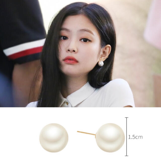 Blackpink Jennie ブラックピンク ジェニー 真珠 ピアスの通販 Blackpink Jennie ブラックピンク ジェニー 真珠 ピアスの通販