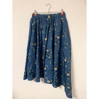 マウジー(moussy)のmoussy アシメ スカート 花柄スカート(ひざ丈スカート)