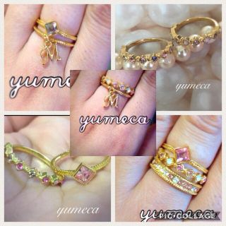 華奢イニシャルとスワロ2連リング💍(リング(指輪))