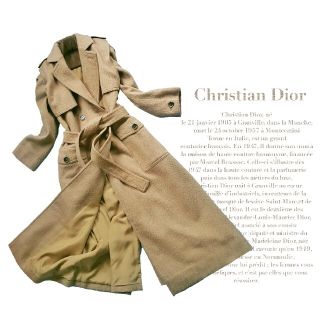 超高級 Christian Dior 憧れの一級品マキシ丈ベルトコート 送料無料