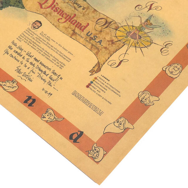 【セール】ポスター 015 ディズニーランド USA 1958当時 大判地図 エンタメ/ホビーのアニメグッズ(ポスター)の商品写真