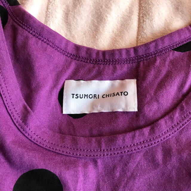 TSUMORI CHISATO(ツモリチサト)のツモリチサトTSUMORI CHISATO ドット　ロングTシャツ レディースのトップス(Tシャツ(半袖/袖なし))の商品写真