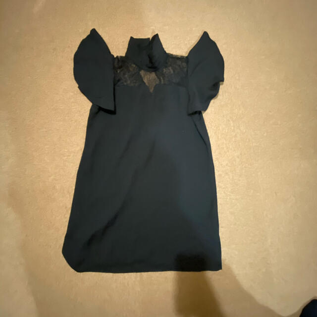 ZARA(ザラ)の美品 ZARA Ｍサイズ ワンピース ドレス ブラック 黒 レディースのワンピース(ミニワンピース)の商品写真