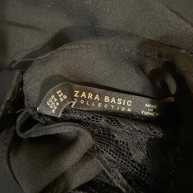 ZARA(ザラ)の美品 ZARA Ｍサイズ ワンピース ドレス ブラック 黒 レディースのワンピース(ミニワンピース)の商品写真