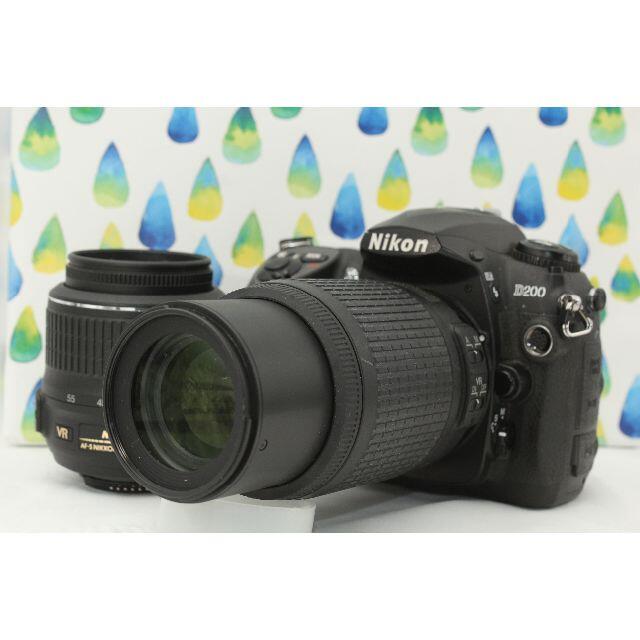 Nikon 一眼レフ D200 Wズームレンズセット★Wifi転送CF付き