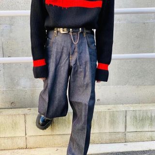 ジエダ(Jieda)のNEON SIGN Wide Denim Slacks インディゴ　サイズ44(デニム/ジーンズ)