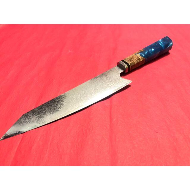 VG10 67層ダマスカス切付型牛刀 210mm【青】 | thebasehealth.com.au