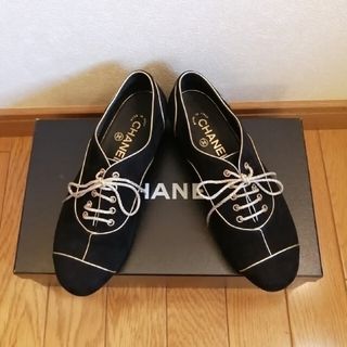 シャネル(CHANEL)の☆シャネル　レースアップ　フラットシューズ　37　レディース(ハイヒール/パンプス)