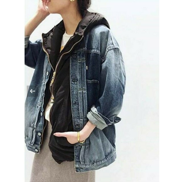 L'Appartement DEUXIEME CLASSE(アパルトモンドゥーズィエムクラス)のSTAMMBAUM OVERSIZE DENIM JACKET レディースのジャケット/アウター(Gジャン/デニムジャケット)の商品写真