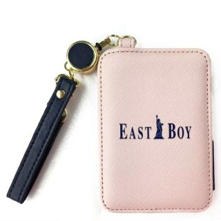 イーストボーイ(EASTBOY)のイーストボーイ リール付きパスケース(ピンク)EAST BOY(名刺入れ/定期入れ)