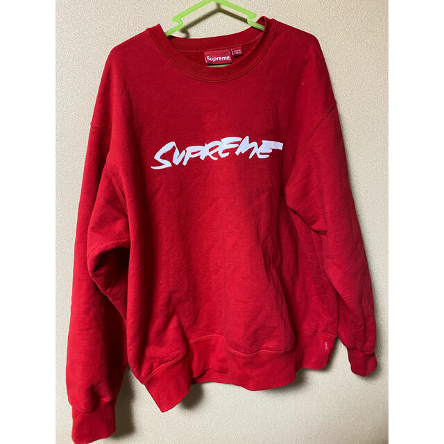 Supreme Futura Logo Crewneck Red Large