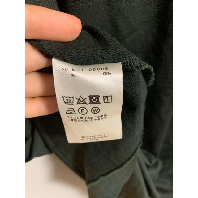 COMOLI(コモリ)のCOMOLI 18SS ウール天竺半袖クルー グリーン 2  メンズのトップス(Tシャツ/カットソー(半袖/袖なし))の商品写真