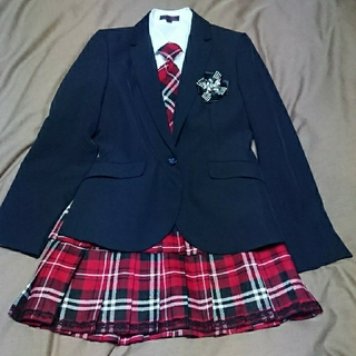 卒業式 女の子 160 スーツ ジャケット ブレザー ネクタイ (スーツ)