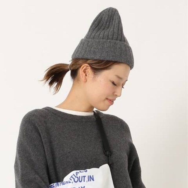 DEUXIEME CLASSE(ドゥーズィエムクラス)のDeuxieme ClasseCashmere ニットキャップ★グレー レディースの帽子(ニット帽/ビーニー)の商品写真