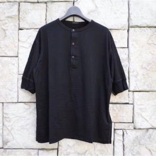 コモリ(COMOLI)のCOMOLI 19SS ウール天竺半袖クルー  ヘンリーネック サイズ3 (Tシャツ/カットソー(半袖/袖なし))