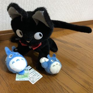 ジブリ(ジブリ)の魔女の宅急便 ジジ 年代物　ぬいぐるみ となりのトトロ　がま口財布(ぬいぐるみ)