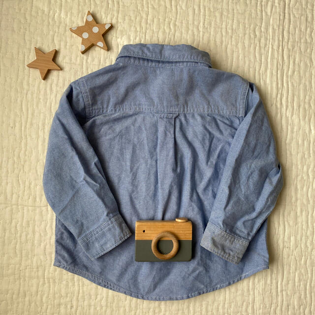 babyGAP(ベビーギャップ)のbabyGap ブルー シャツ ブラウス 2years キッズ/ベビー/マタニティのキッズ服男の子用(90cm~)(Tシャツ/カットソー)の商品写真