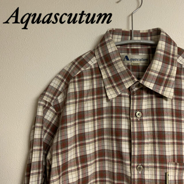 AQUA SCUTUM(アクアスキュータム)のAquascutum アクアスキュータム　メンズ　シャツ　M メンズのトップス(シャツ)の商品写真