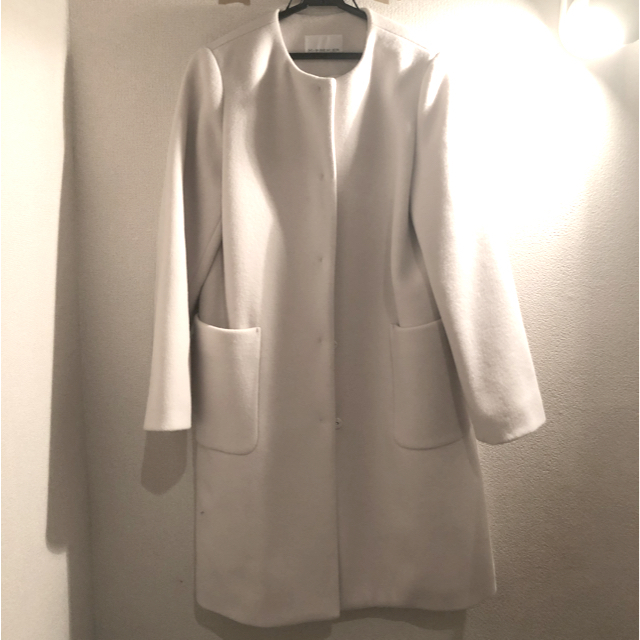 M-premier - エムプルミエ ノーカラーコートの通販 by ユリ's shop M-premier - エムプルミエ ノーカラーコートの通販 by ユリ's shop