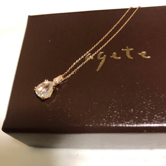 agete - 極美品!アガットk10ダイヤモンド&クォーツネックレスの通販