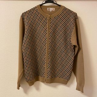 ダックス(DAKS)のDAKS ダックス　ベージュ　長袖　ジップアップ　ニット(ニット/セーター)