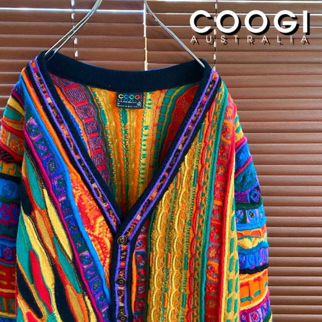 【希少XLサイズ】クージー　coogi　立体編み込み3Dニット　セーター　美品