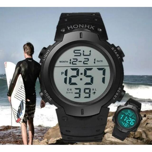 Honhx 腕時計 ダイバーズウォッチ デジタル腕時計 新品 3気圧防水の通販 By 嵐 S Shop ラクマ