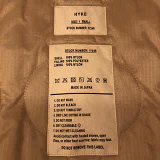 HYKE キルティング　ライナー　ホワイト　サイズ1