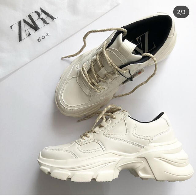 ZARA チャンキーソールプリムソール 35