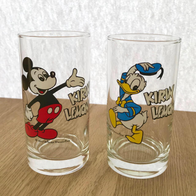 Disney(ディズニー)の最終値下げ★非売品★キリンレモンのミッキー&ドナルドのペアグラスアンティーク インテリア/住まい/日用品のキッチン/食器(グラス/カップ)の商品写真