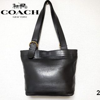 コーチ(COACH)の②old COACH トートバッグ ショルダーバッグ アメリカ製 黒(トートバッグ)