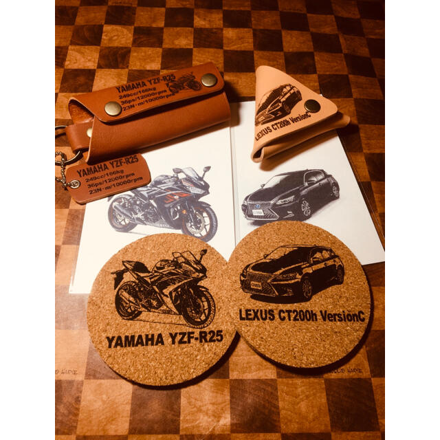 オーダー品】YZF R25 レクサス オリジナルレザーキーケースコイン